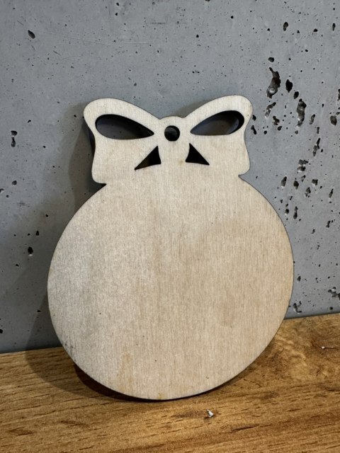 Bombka z Twoim imieniem Imię Boże Narodzenie sklejka + biały hdf