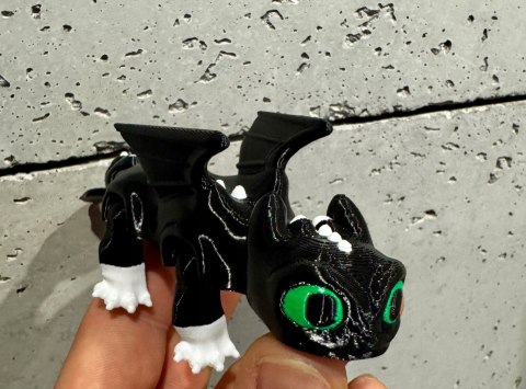 FLEXI Nocny Blask Night Light Toothless Jak wytresować Smoka -DRUK 3D-kolor