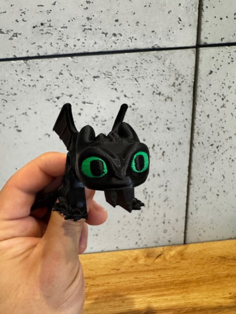 FLEXI Nocny Blask Night Light Toothless Jak wytresować Smoka -DRUK 3D-kolor