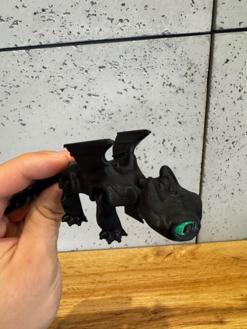 FLEXI Nocny Blask Night Light Toothless Jak wytresować Smoka -DRUK 3D-kolor