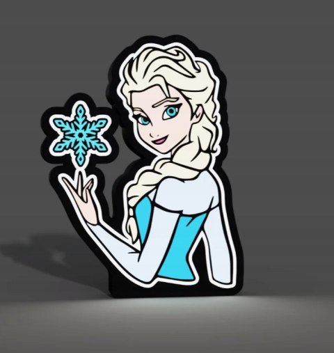 Lampka LED RGB Nocna na biurko Elsa Kraina Lodu FROZEN na prezent