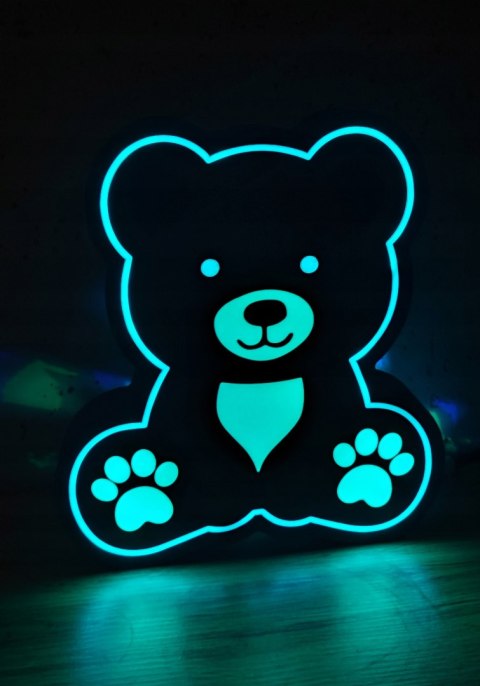Lampka LED RGB Nocna na biurko Miś TEDDY na prezent