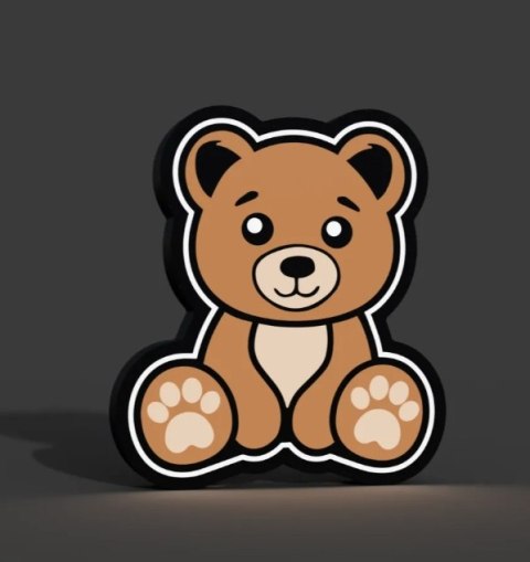 Lampka LED RGB Nocna na biurko Miś TEDDY na prezent