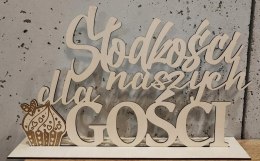 Napis na słodki stół DEKORACJA Słodkości dla naszych gości!