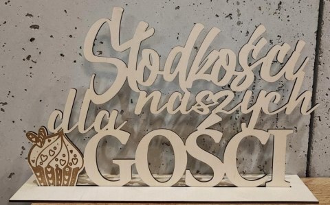 Napis na słodki stół DEKORACJA Słodkości dla naszych gości!