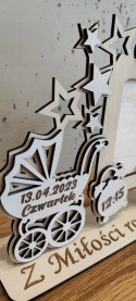 Ramka na zdjęcie Chrzest Metryczka + Grawer - Zdjęcie 10x15cm