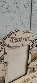 Ramka na zdjęcie Chrzest Metryczka + Grawer