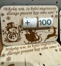Świąteczny bon podarunkowy na pieniądze - prezent Boże Narodzenie