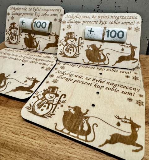 Świąteczny bon podarunkowy na pieniądze - prezent na Święta Boże Narodzenie