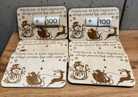 Świąteczny bon podarunkowy na pieniądze - prezent na Święta Boże Narodzenie