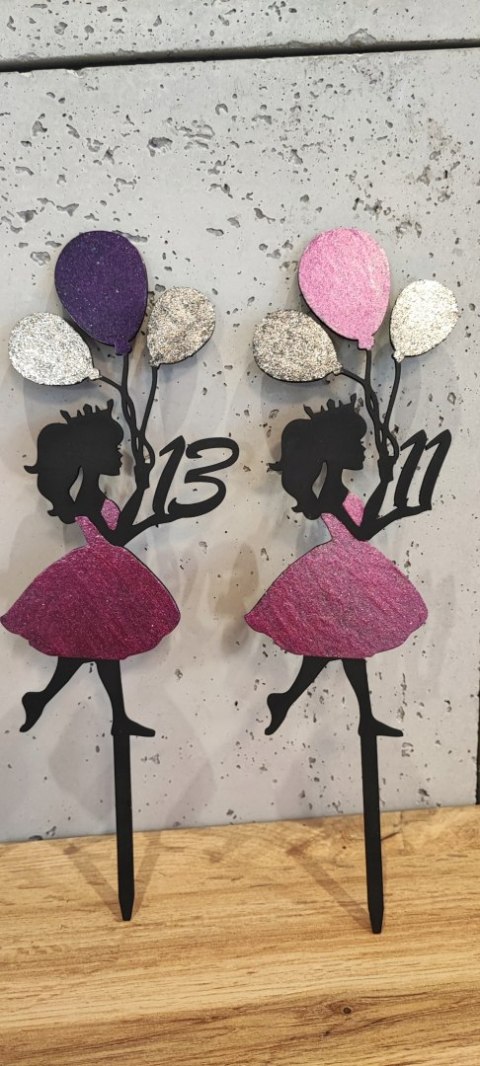 Topper Dziewczyna na tort urodzinowy