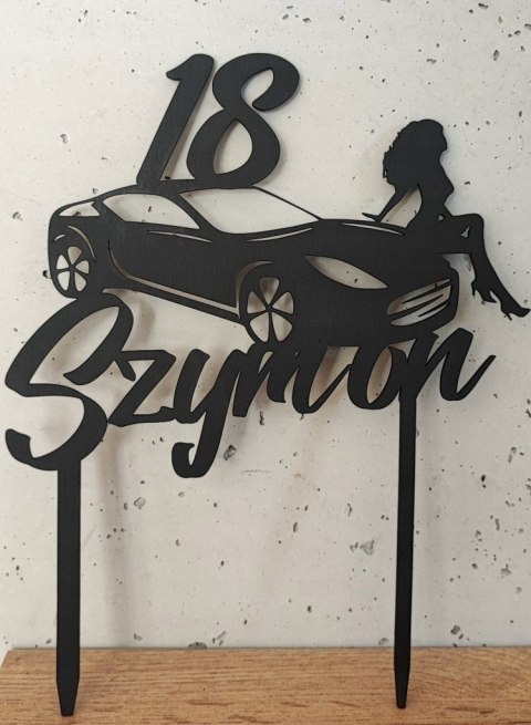 Topper Toper na urodziny 18,30,40 itd.Twoje imię