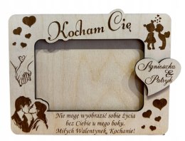 Walentynki Ramka na zdjęcie 15x10 cm NA PREZENT Dla Walentynki/Walentego