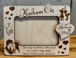 Walentynki Ramka na zdjęcie 15x10 cm NA PREZENT Dla Walentynki/Walentego