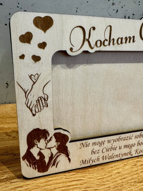 Walentynki Ramka na zdjęcie 15x10 cm NA PREZENT Dla Walentynki/Walentego