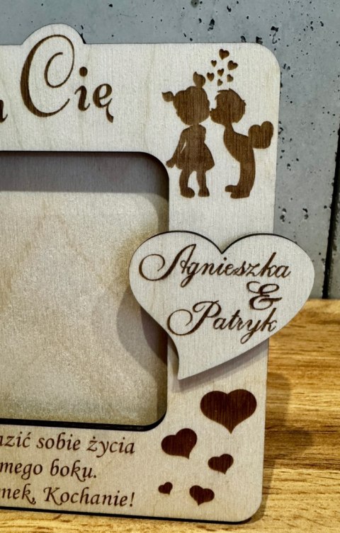 Walentynki Ramka na zdjęcie 15x10 cm NA PREZENT Dla Walentynki/Walentego