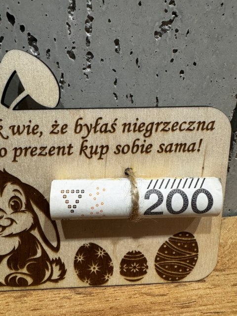 Wielkanocny bon podarunkowy na pieniądze - prezent Wielkanoc