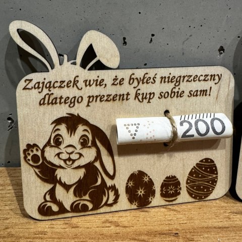 Wielkanocny bon podarunkowy na pieniądze - prezent Wielkanoc