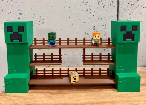 Półka Kolekcjonerska Duża MINECRAFT Ekspozytor Figurki Kinder Joy