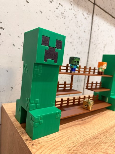 Półka Kolekcjonerska Duża MINECRAFT Ekspozytor Figurki Kinder Joy