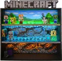 Półka Kolekcjonerska MINECRAFT Ekspozytor Figurki Kinder Joy LED