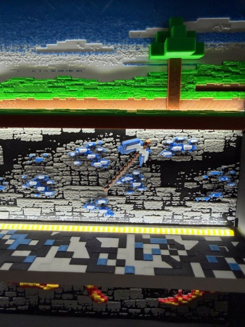 Półka Kolekcjonerska MINECRAFT Ekspozytor Figurki Kinder Joy LED