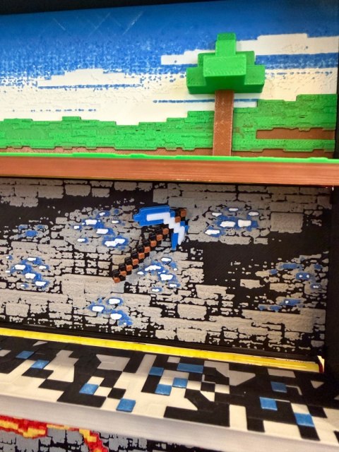 Półka Kolekcjonerska MINECRAFT Ekspozytor Figurki Kinder Joy LED