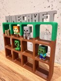 Półka Kolekcjonerska Mała MINECRAFT Ekspozytor Figurki Kinder Joy